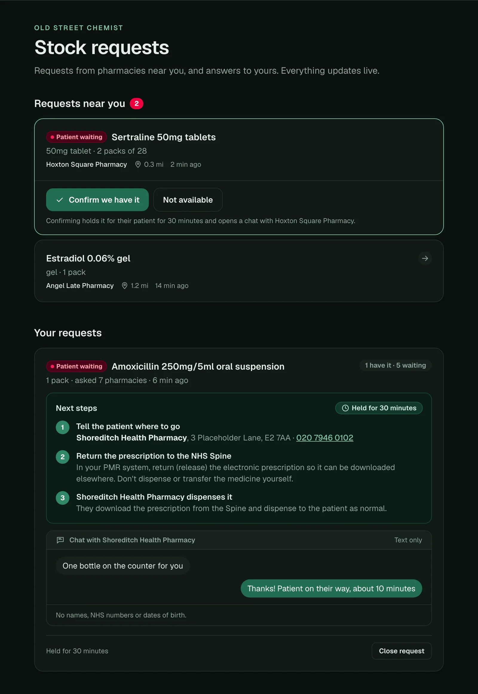 NearShelf request feed